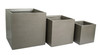 Matte Charcoal Square Planter Boxes