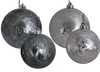 Pewter Grey or Silver Marble Ball Ornaments