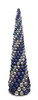 A-202268 - 7' Reflective/Matte Navy Blue & Silver Cone Tree