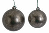 5" or 6" Dark Silver Antique Ball Ornaments