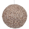 8" Rose Champagne Gold Beaded/Glittered Ball