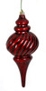 9.5" Vintage Red Flat Calabash Finial