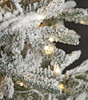 Close Up of Medium Flocked Pine Needles with Lights