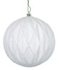6" Matte Grid Ball with White Glitter Pattern