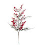Flocked Red Berry Twig Spray