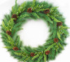 C-231320 - 
48" PVC Longleaf Pine Wreath with Pinecones