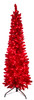 C-231259 - 5' Red Flocked Pencil Trees with Red Lights