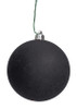 J-230435 - 4" Black Flocked Ball