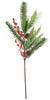 A-232370 - 38" Glittered Cedar Spray with Red Berries & Pinecones