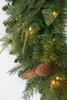 Close up of Marquette Pine Wreath with Lights
