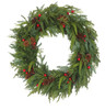 A-260350 - 34"  Natural Touch UV Mixed Cedar/Fir/Pine Wreath