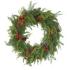 A-260340 - 30" Natural Touch UV Mixed Cedar/Fir/Pine Wreath