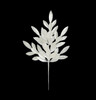A-260160 - 23" Pearled Bay Leaf Spray - Iridescent White