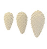 Flocked Cream Pinecone Ornaments - Sold Separately