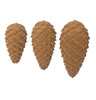 Flocked Brown Pinecone Ornaments - Sold Separately