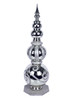 J-260344 - 
54" Silver Reflective/Glittered Tower Finial