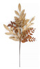 A-260095 - 27" Metallic Mixed Gold/Brown Bay Leaf Spray