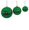 FireSafe Reflective Green Pumpkin Ball Ornaments