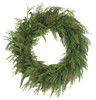 A-260400 - 30" Natural Touch Mixed Cedar/Cypress Wreath