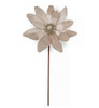 21" Velvet Taupe Magnolia with Champagne Glitter