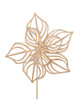 Close up Velvet Champagne Organza Poinsettia Spray