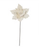 21" Velvet Ivory Poinsettia with Glitter