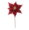 15" Metallic Red/Burgundy Poinsettia Spray
10" Flower Width
