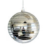 J-161010 - 5" Reflective Silver Ball with Silver Glitter