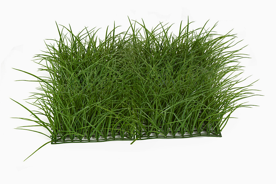 20 Inch x 20 Inch Dark Green Plastic Wild Long Grass Faux Long Grass