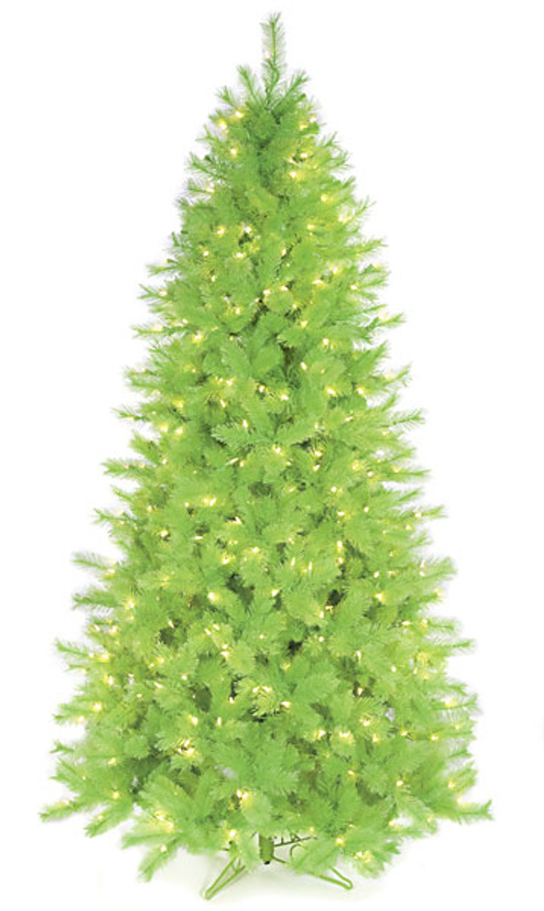 7 5 Foot Pre Lit Lime Green Tree Autograph Foliages
