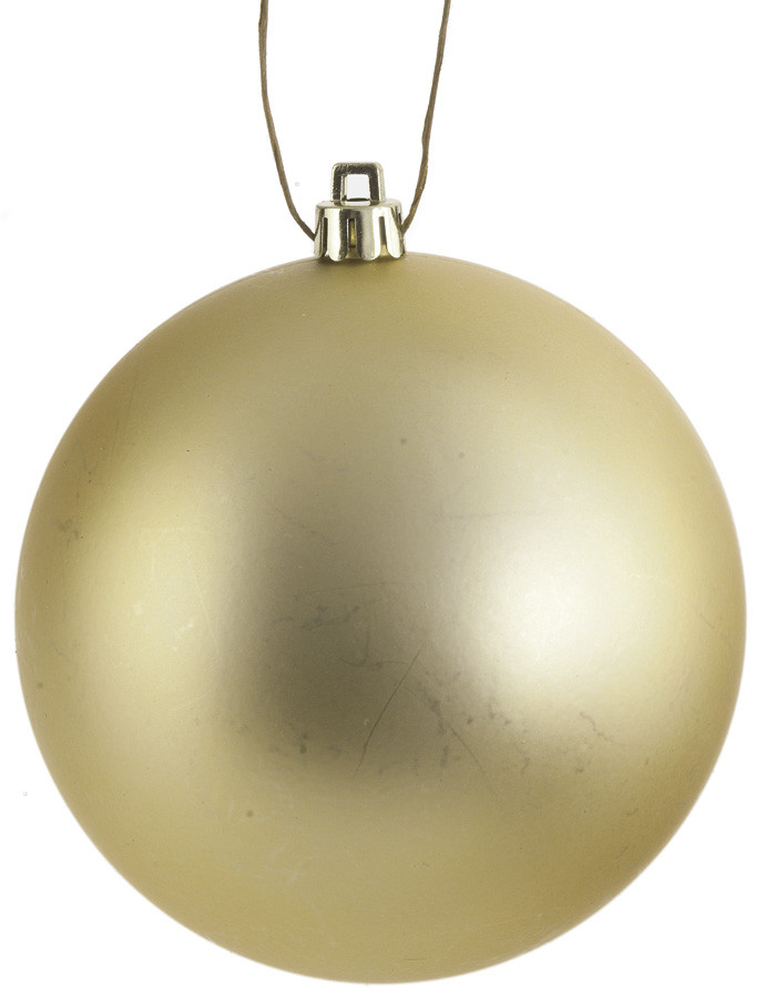 Essential Matte Gold Ball Ornaments in sizes 4" up to 15" diameter