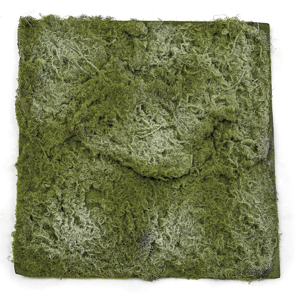 19.5 Inch x 19.5 Inch Lightly Flocked Artificial Moss Carpet