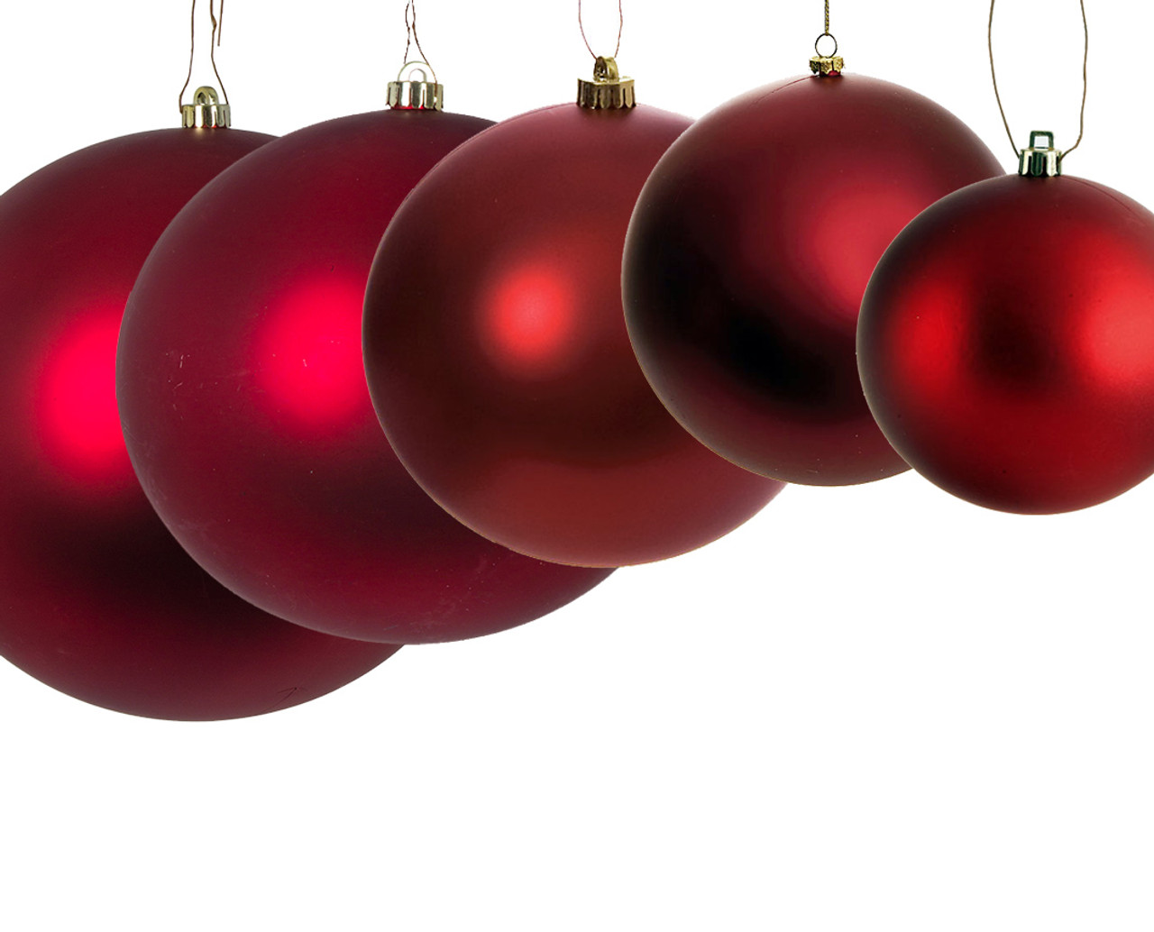 6 Red Matte Ball Ornament