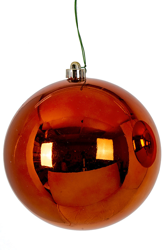Reflective Orange Copper Ball Ornaments Reflective Ornaments