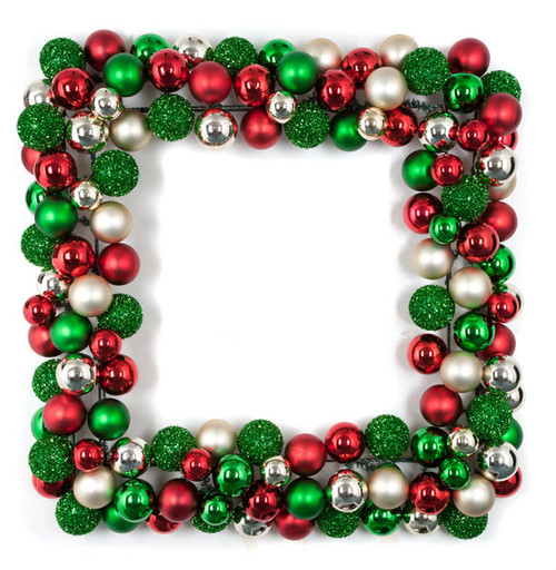 36 Inch Ball Wreath
Red/Green/Gold