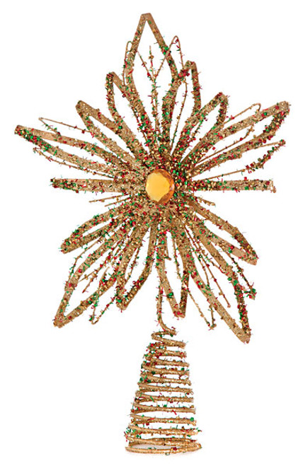 12" Glittered Star Tree Topper