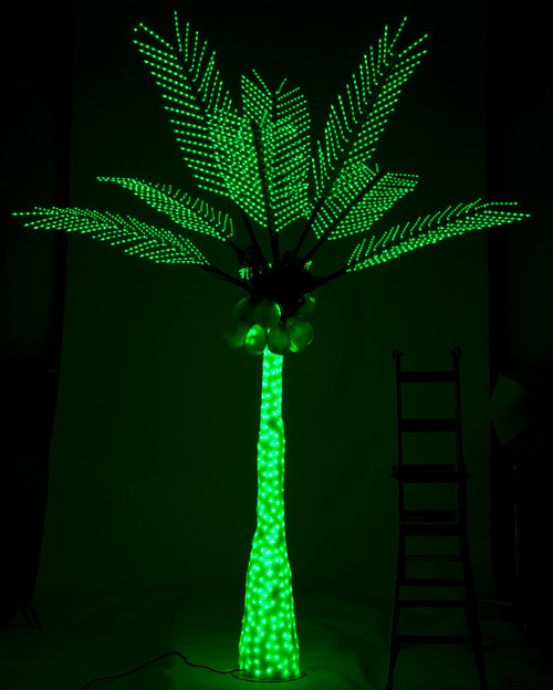 12 5 Foot Lighted Palm Tree With Coconuts