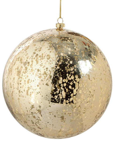 6 Inch Mercury Glass Finish Ball 8 Colors Autograph Foliages