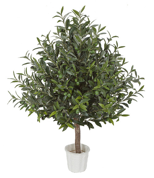 7.5' Artificial Olive Tree on Natural Trunk, Wholesale Faux Olive Trees