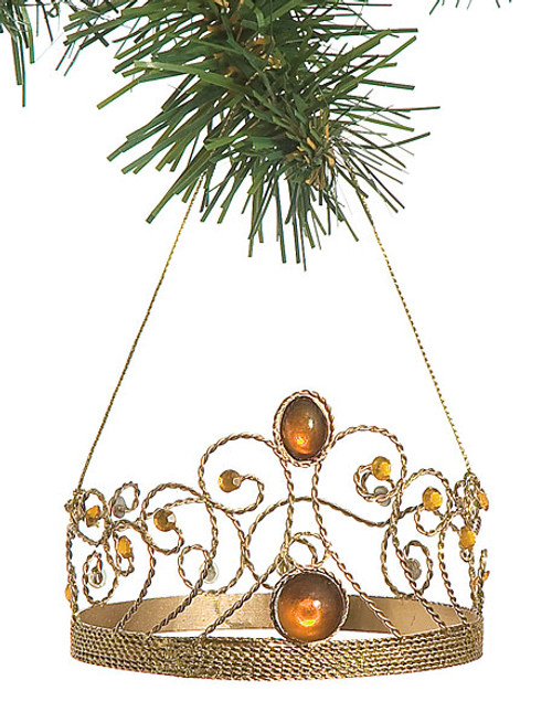 J-90080
2.5" Glitter Crown Ornament
Gold