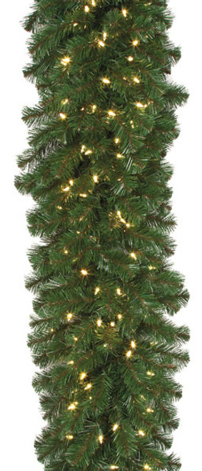 C-140554
9' x 18" Virginia Pine Garland with LED Lights