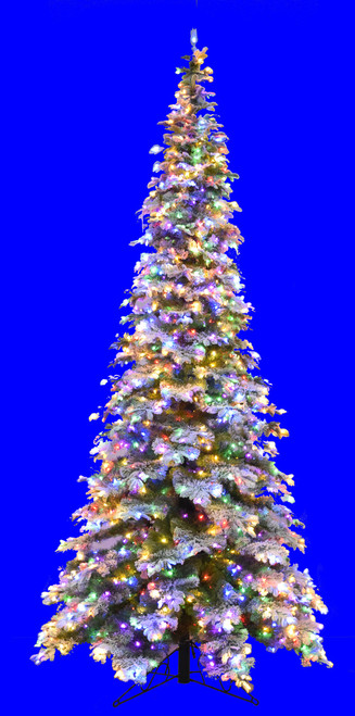 Pencil Christmas Tree With Colored Lights