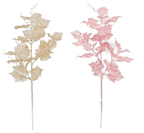 Glittered/Sequined Grape Leaf Spray
Champagne or Pink Rose Glittered/Sequined Grape Leaf Spray
Champagne or Pink Rose