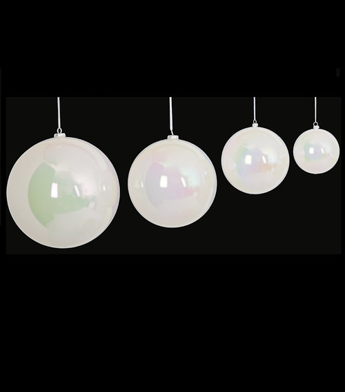 Pearled White Ball Ornaments
4" to 10" Sizes