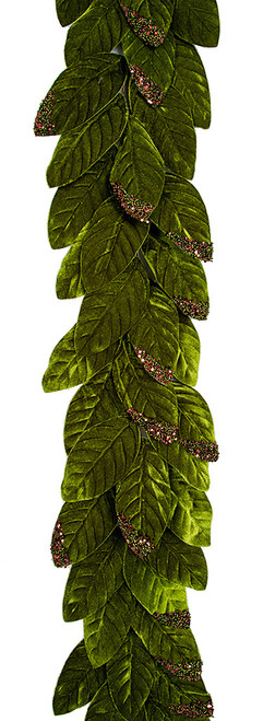 P-200360
8.5' Green Velvet Magnolia Garland