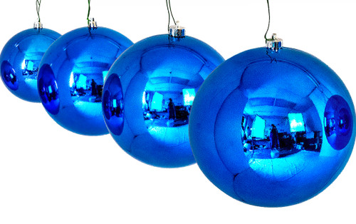 Reflective Blue Ball Ornaments