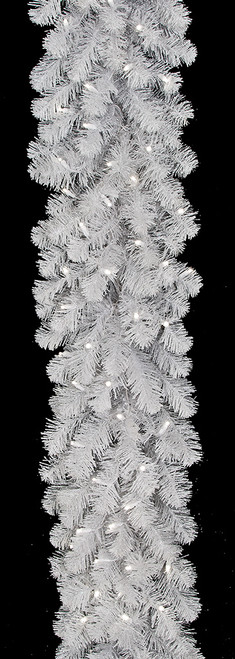 C-195428
9' White Snowy Spruce Garland with Light Flock