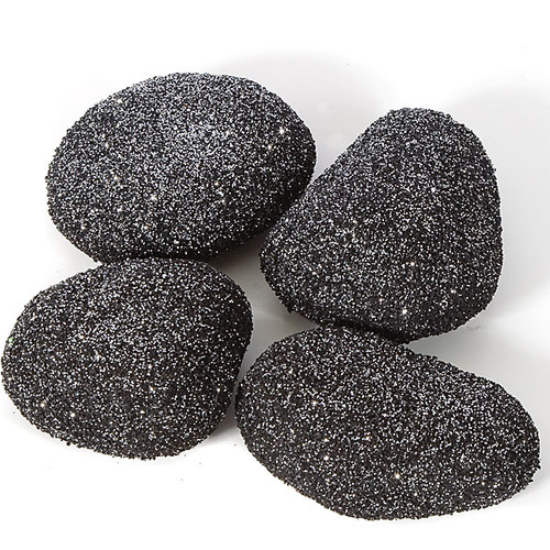 D-90025 - (4 Pcs Per Bag)
Black with Silver Glitter
3" to 4" Rocks