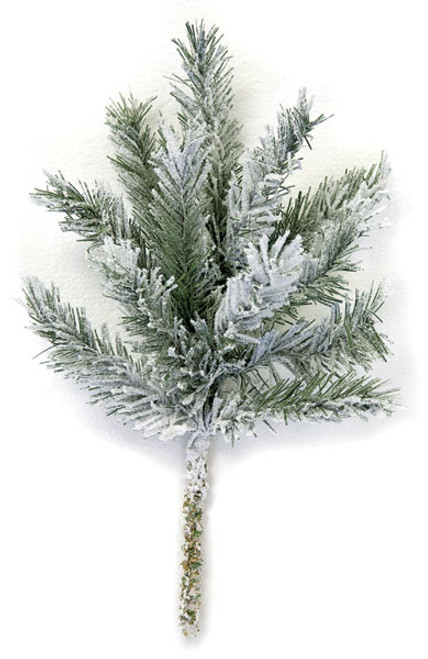 18" Flocked Frasier Fir Branch