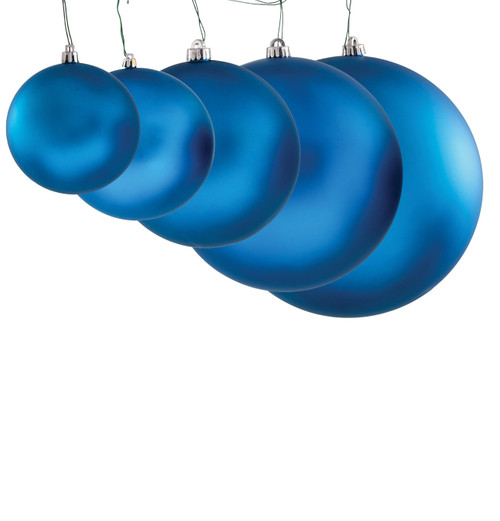 Matte Blue Ball Ornaments